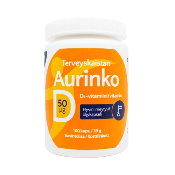 Terveyskaista D-vitamiini 50 mikrog-Terveyskaista-Hyvinvoinnin Tavaratalo