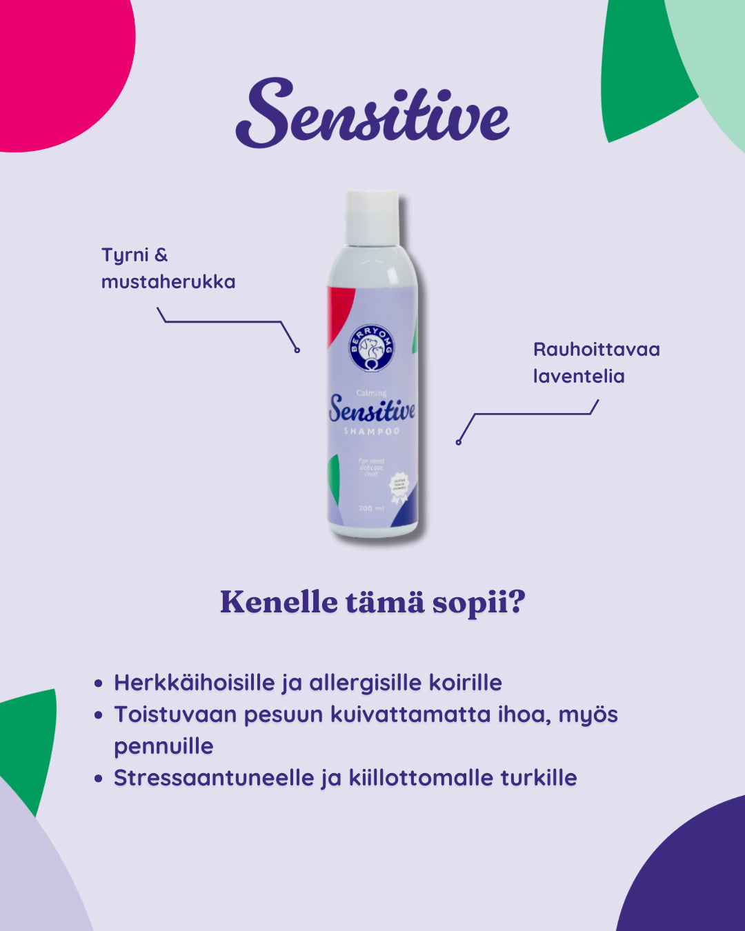 Berry OMG Calming Sensitive Shampoo-Berry OMG-Hyvinvoinnin Tavaratalo