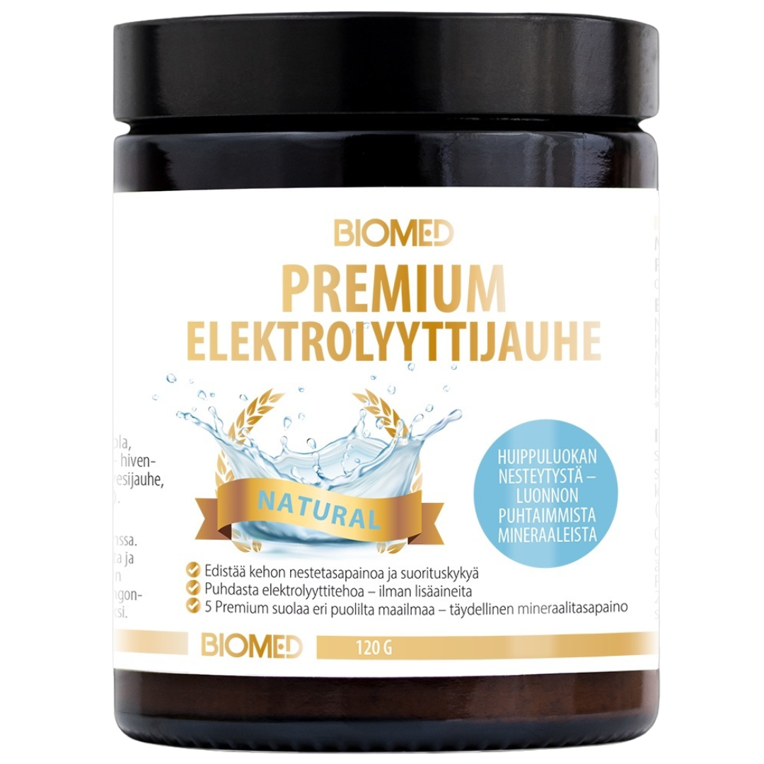 Biomed Premium Elektrolyyttijauhe Natural-Biomed-Hyvinvoinnin Tavaratalo
