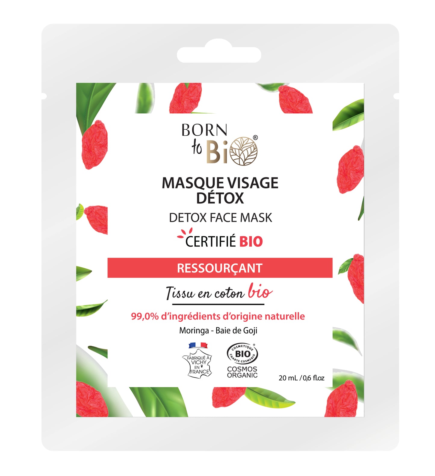 Born to Bio Detox Face Sheet Mask-Born to Bio-Hyvinvoinnin Tavaratalo