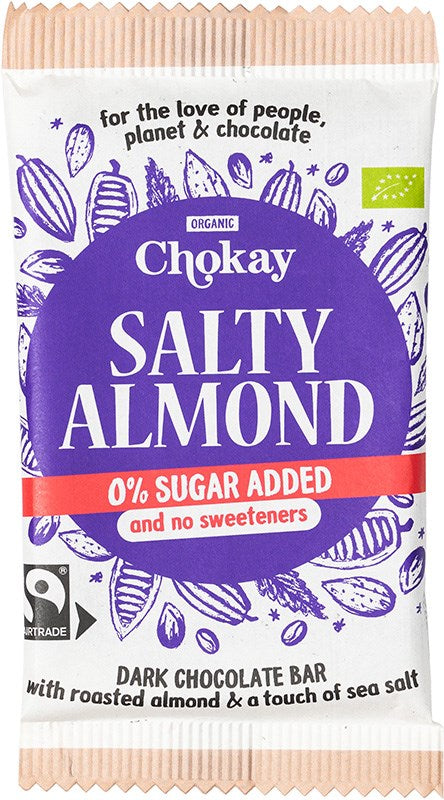 Chokay Luomu Tumma Suolainen Manteli Suklaa-Chokay-Hyvinvoinnin Tavaratalo