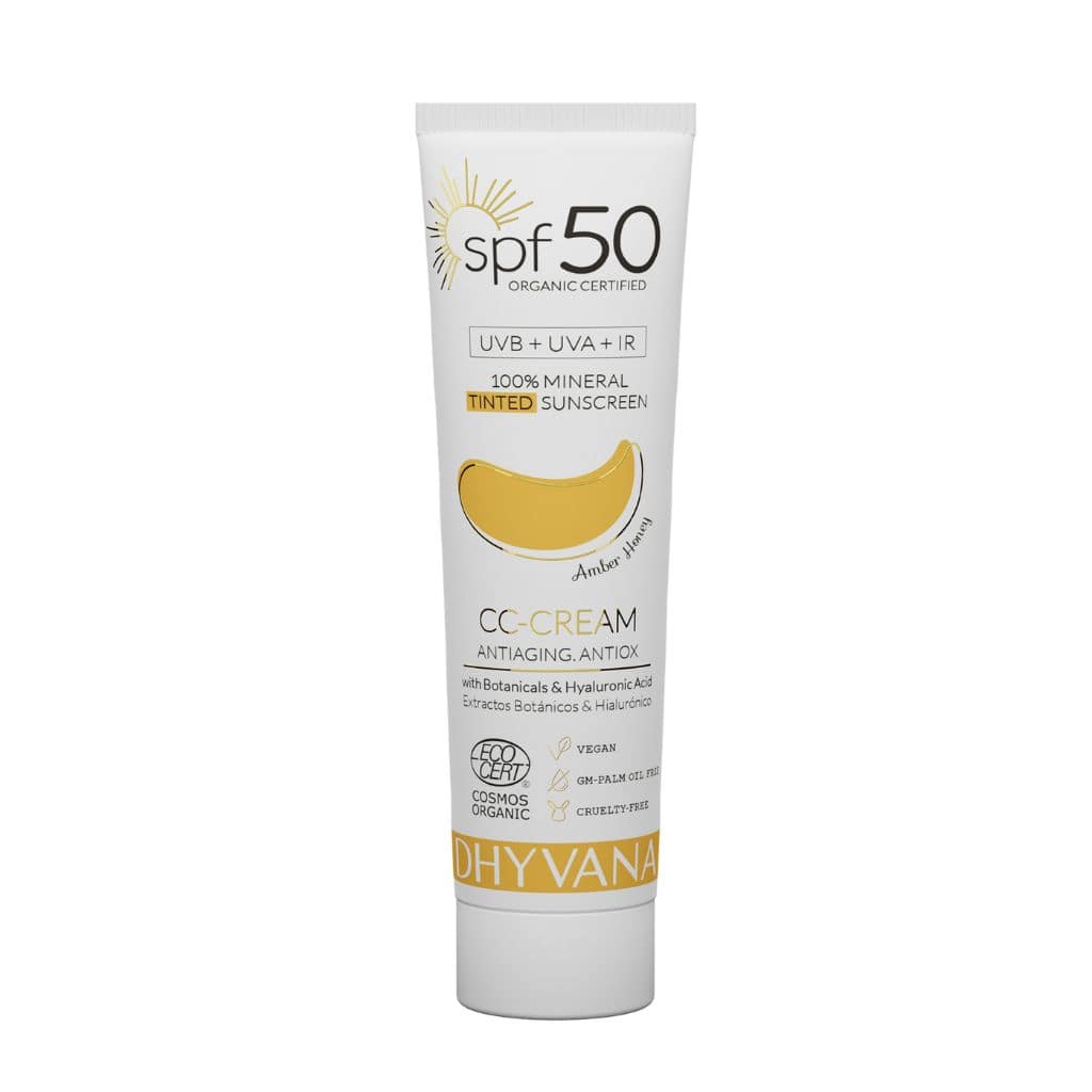 Dhyvana Sävyttävä aurinkovoide kasvoille SK50 Amber Honey-Dhyvana-Hyvinvoinnin Tavaratalo