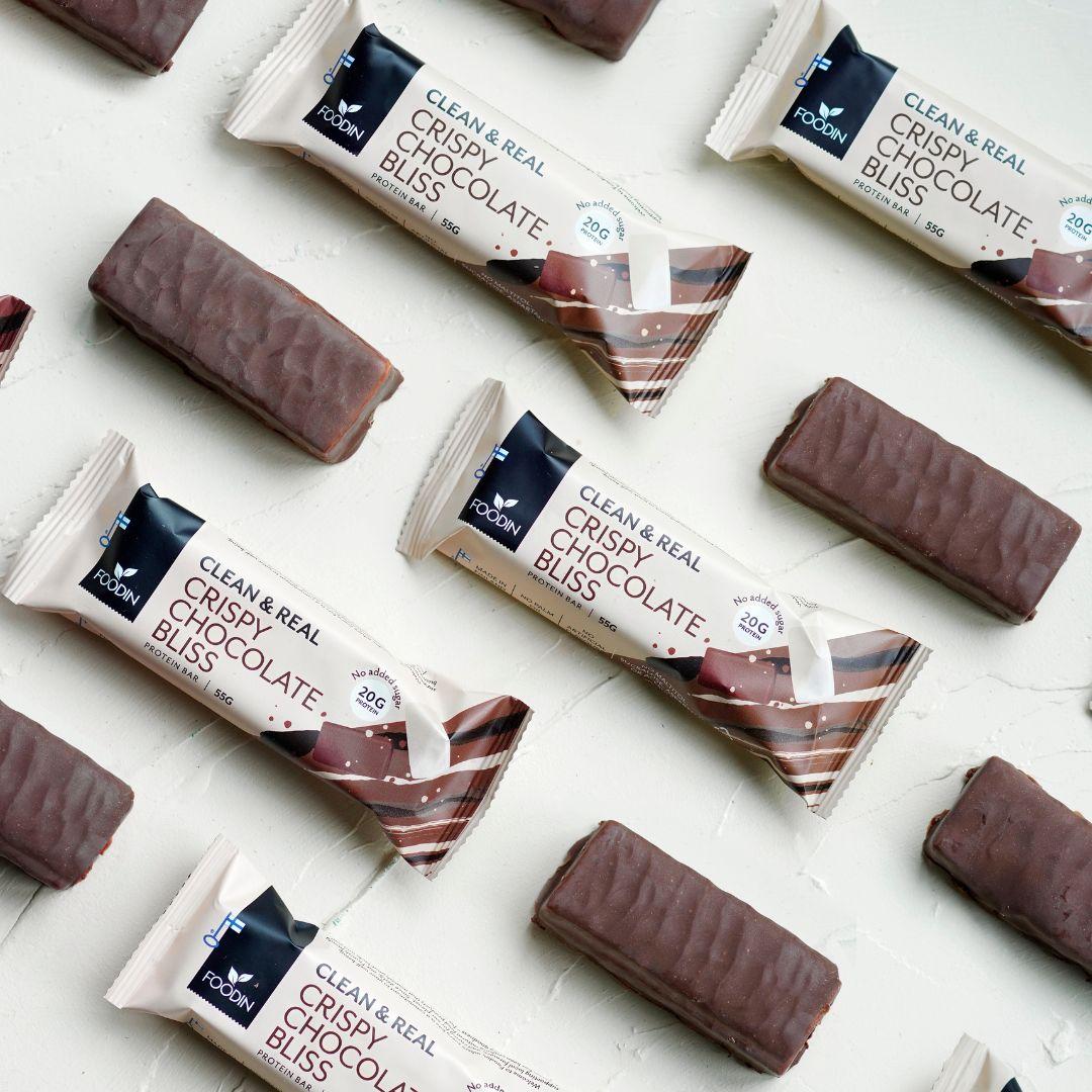 Foodin Clean & Real Protein Bar Crispy Chocolate Bliss-Foodin-Hyvinvoinnin Tavaratalo
