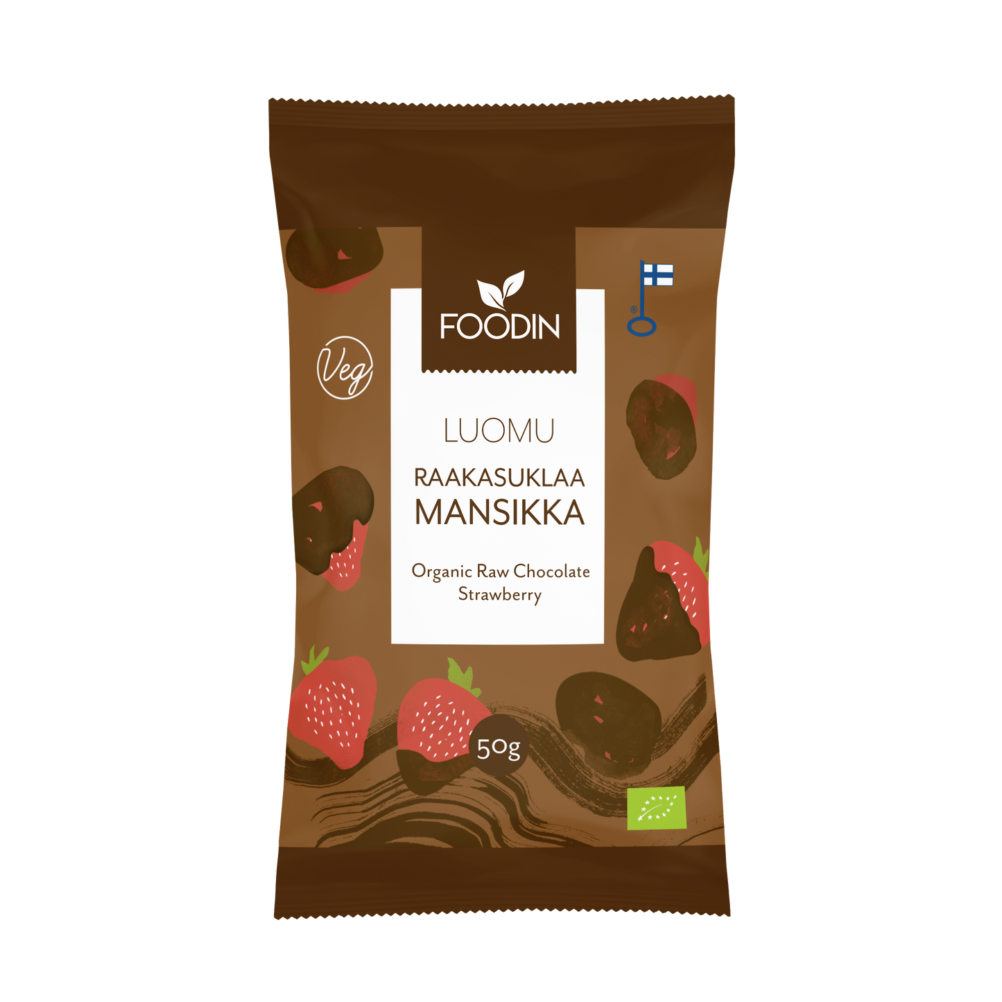 Foodin Luomu Raakasuklaamansikka-Foodin-Hyvinvoinnin Tavaratalo