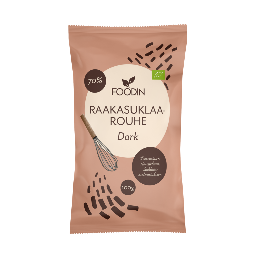 Foodin Luomu Raakasuklaarouhe Dark-Foodin-Hyvinvoinnin Tavaratalo