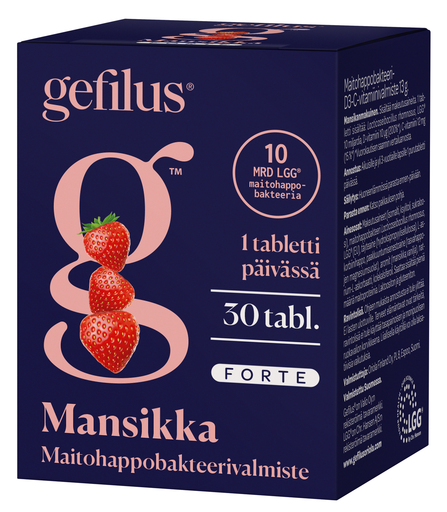 Gefilus Forte Purutabletti Mansikka