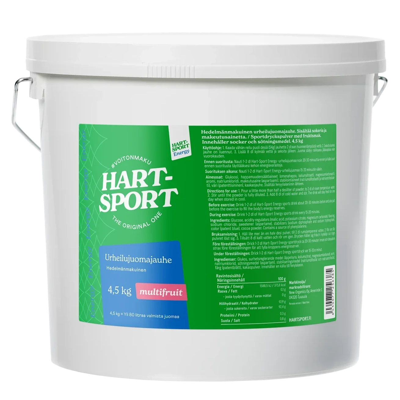 Hart-Sport Urheilujuomajauhe Multifruit-Hart-Sport-Hyvinvoinnin Tavaratalo