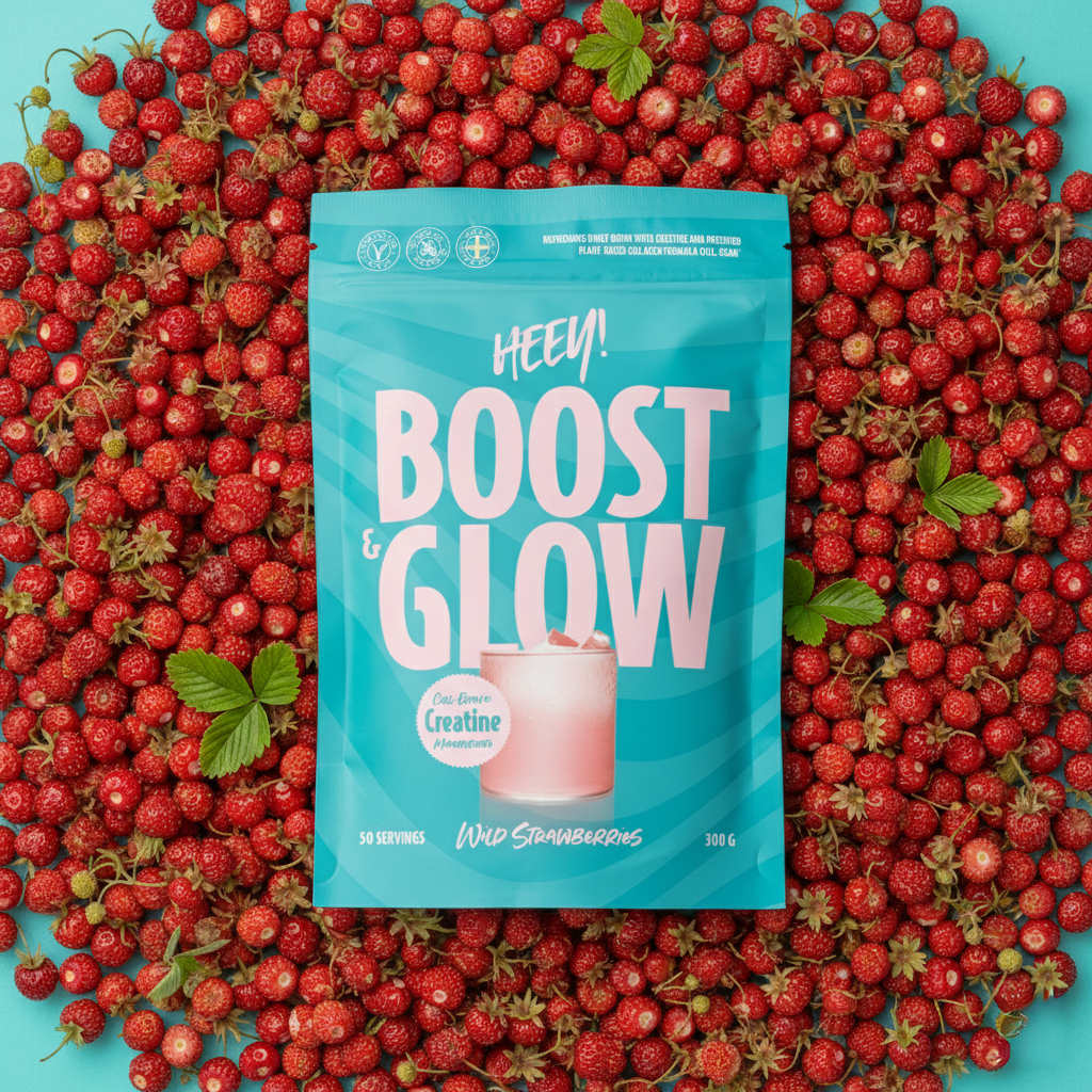 Heey! Boost & Glow Creatine + Coll-egan®, Wild Strawberries