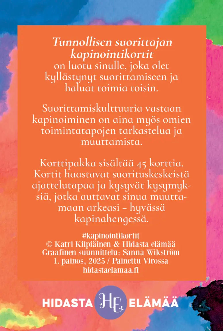 Hidasta Elämää Tunnollisen suorittajan kapinointikortit-Hidasta Elämää-Hyvinvoinnin Tavaratalo