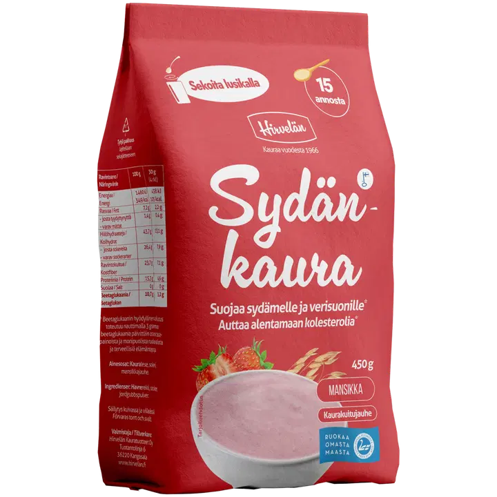 Hirvelän Sydänkaura Mansikka