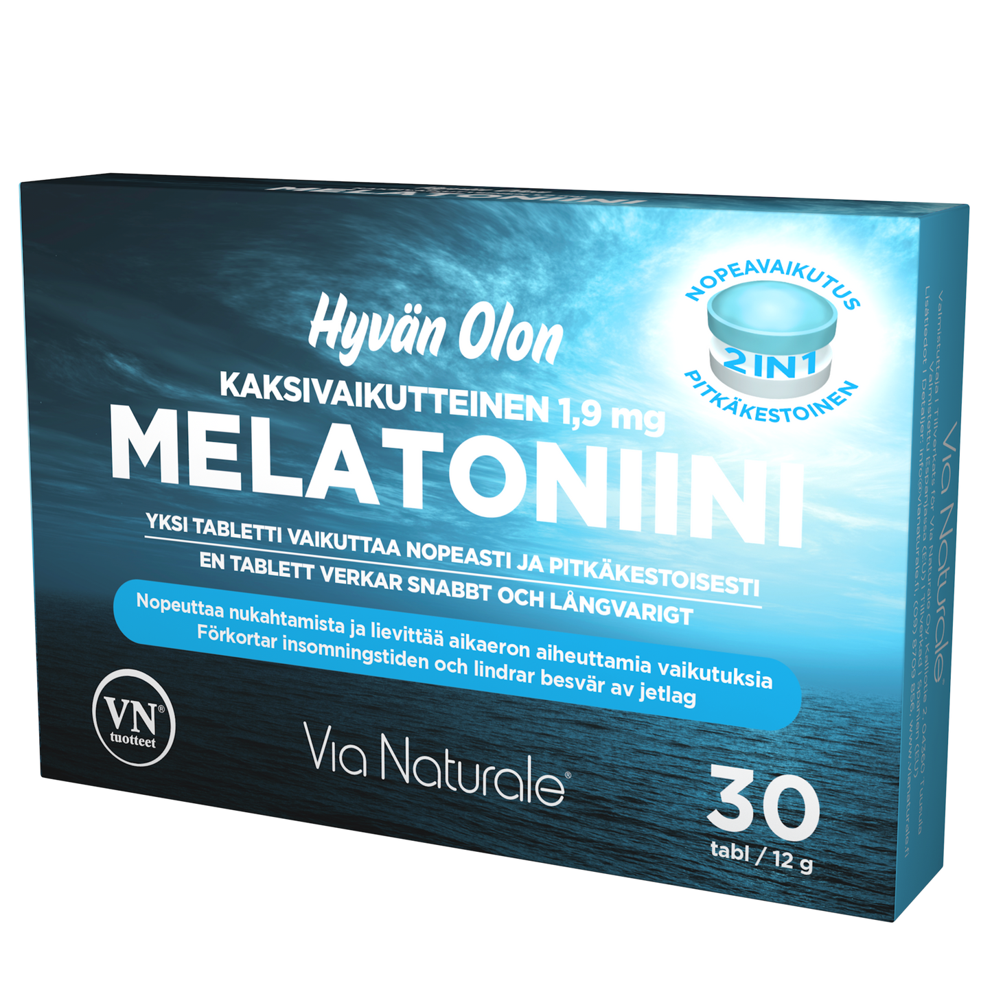 Hyvän Olon Kaksivaikutteinen Melatoniini 1,9 mg