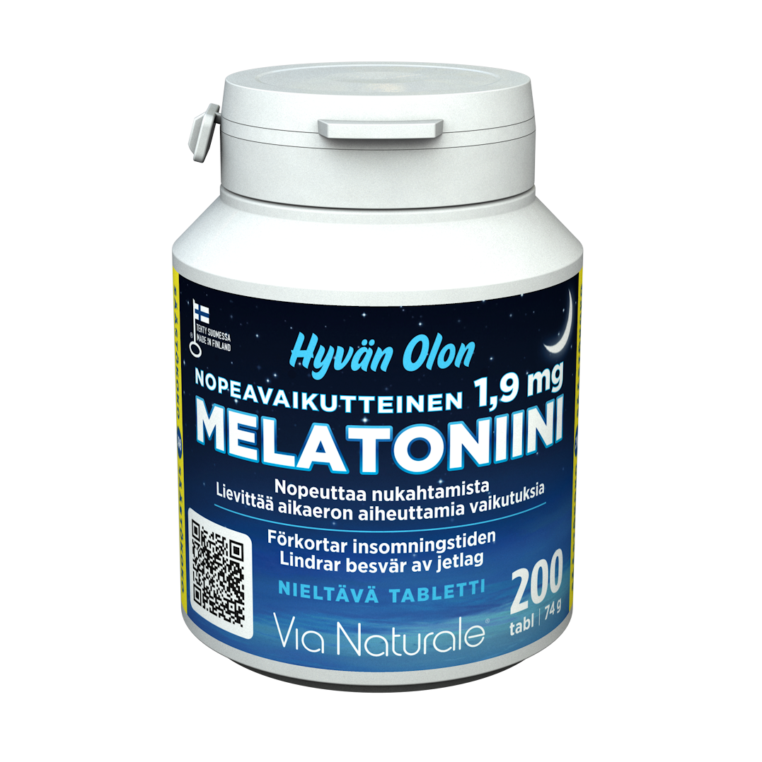 Hyvän Olon Nopeavaikutteinen Melatoniini 1,9 mg