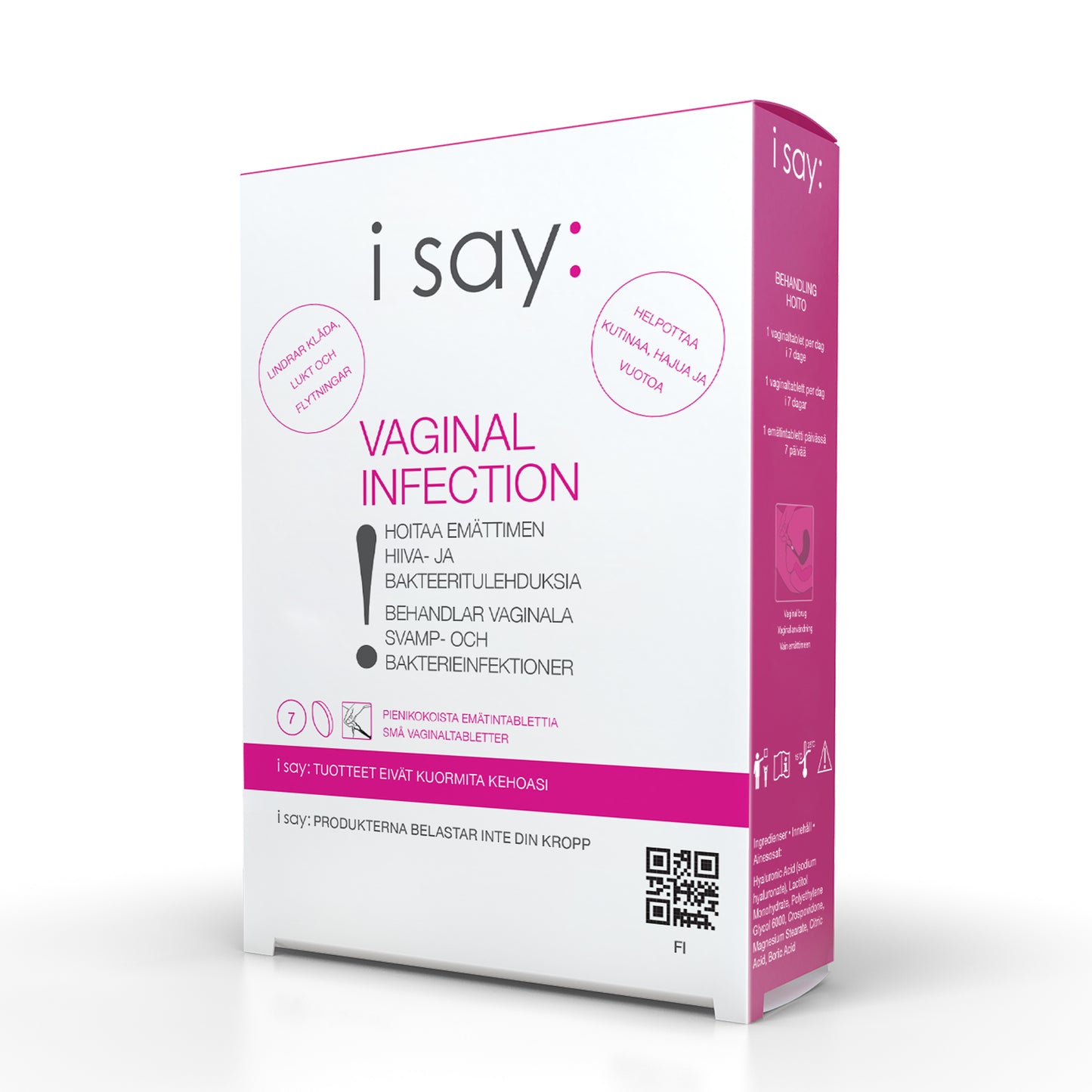 i say: Vaginal Infection emätintabletit hiiva- ja bakteeritulehdukseen, 7 kpl