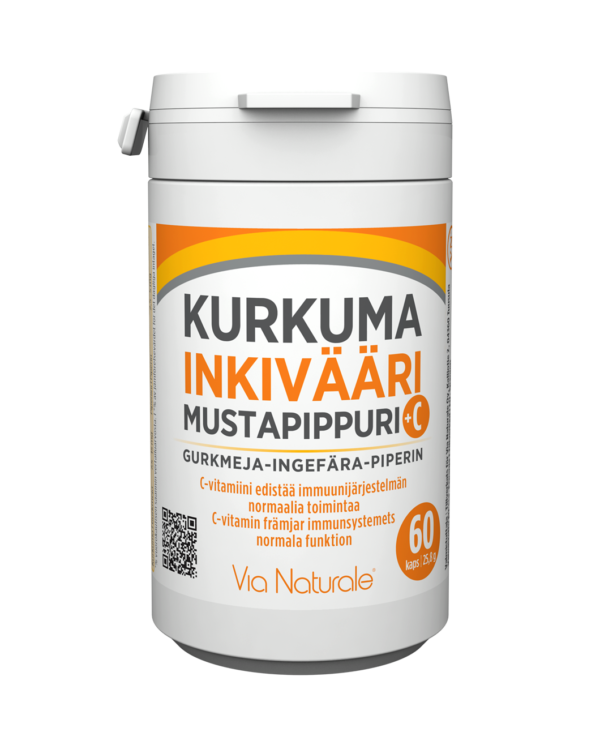 Kurkuma - Inkivääri - Mustapippuri + C-vitamiini