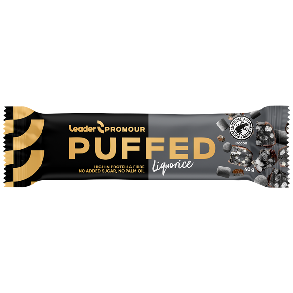 Leader Promour Puffed Liquorice-Leader-Hyvinvoinnin Tavaratalo