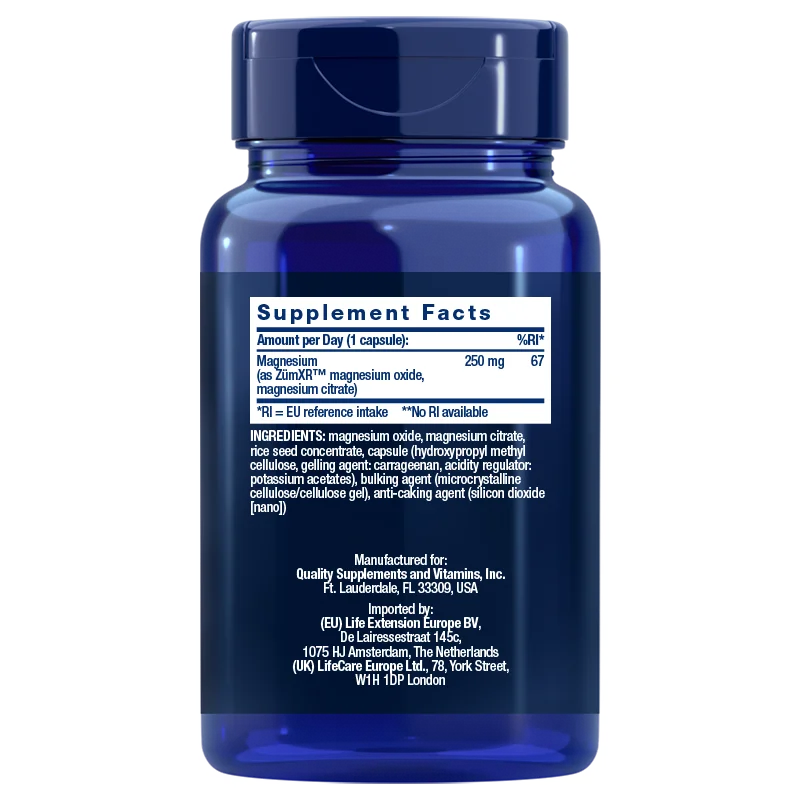 Life Extension Extend-Release Magnesium-Life Extension-Hyvinvoinnin Tavaratalo