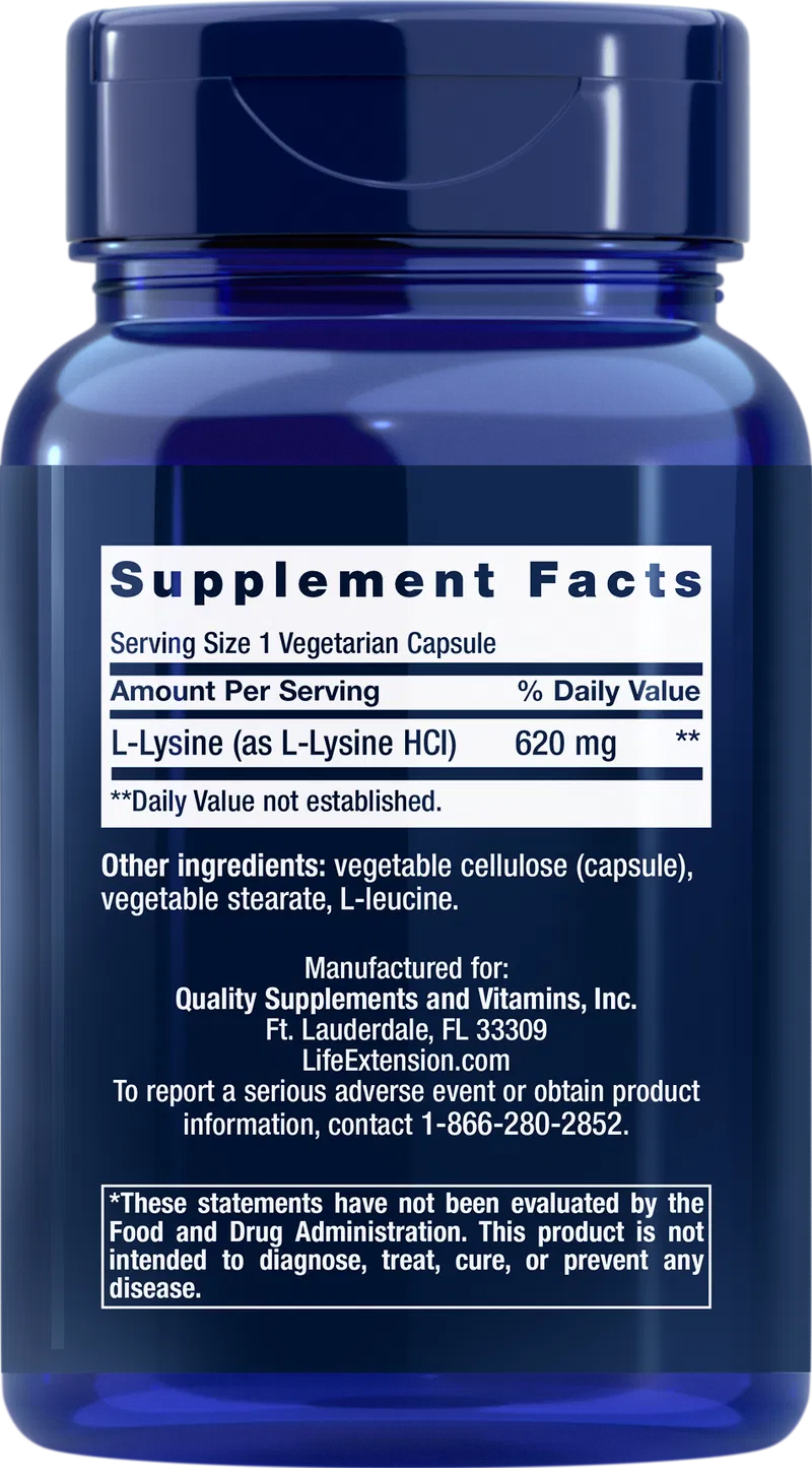 Life Extension L-Lysine-Life Extension-Hyvinvoinnin Tavaratalo