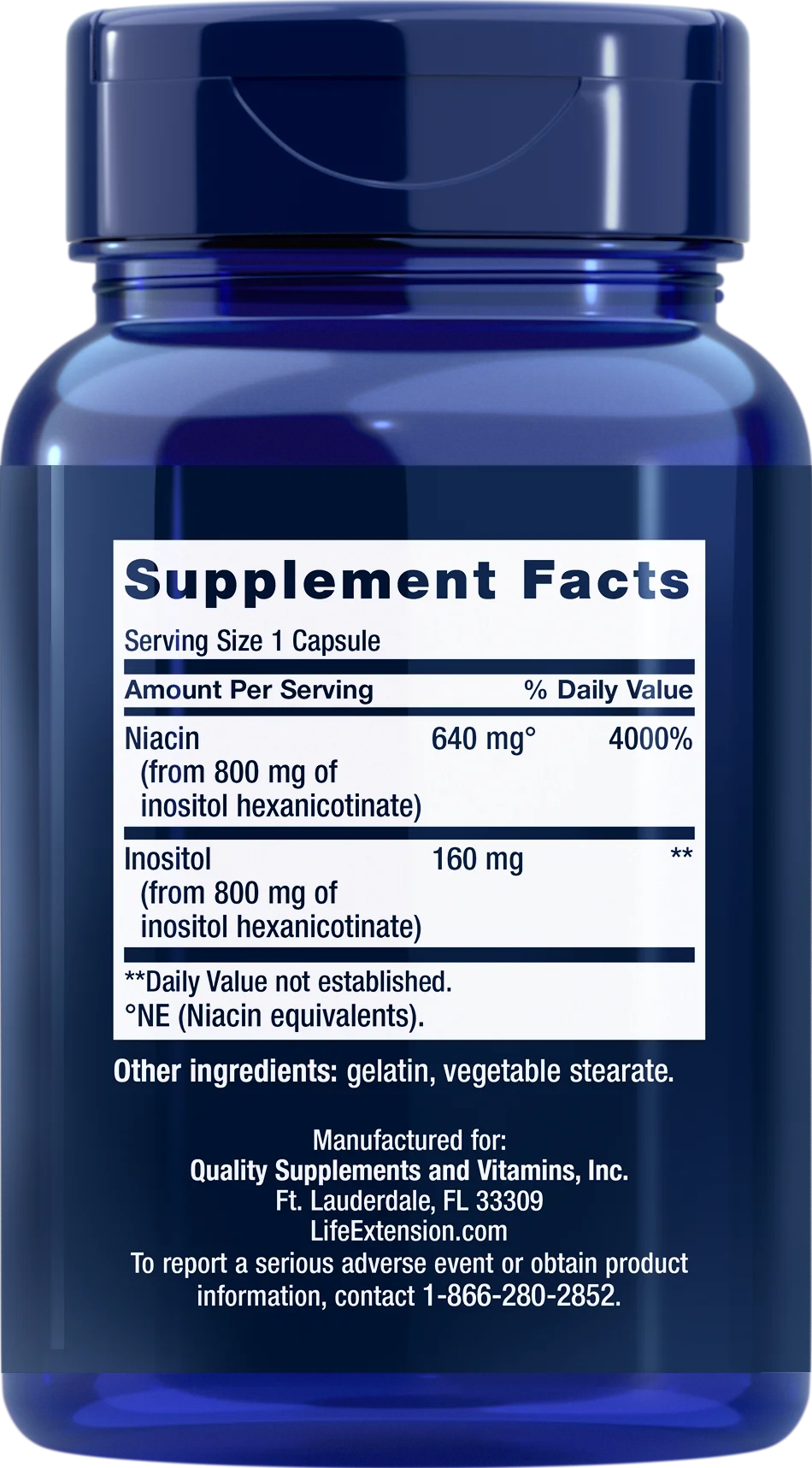 Life Extension No Flush Niacin 640 mg-Life Extension-Hyvinvoinnin Tavaratalo