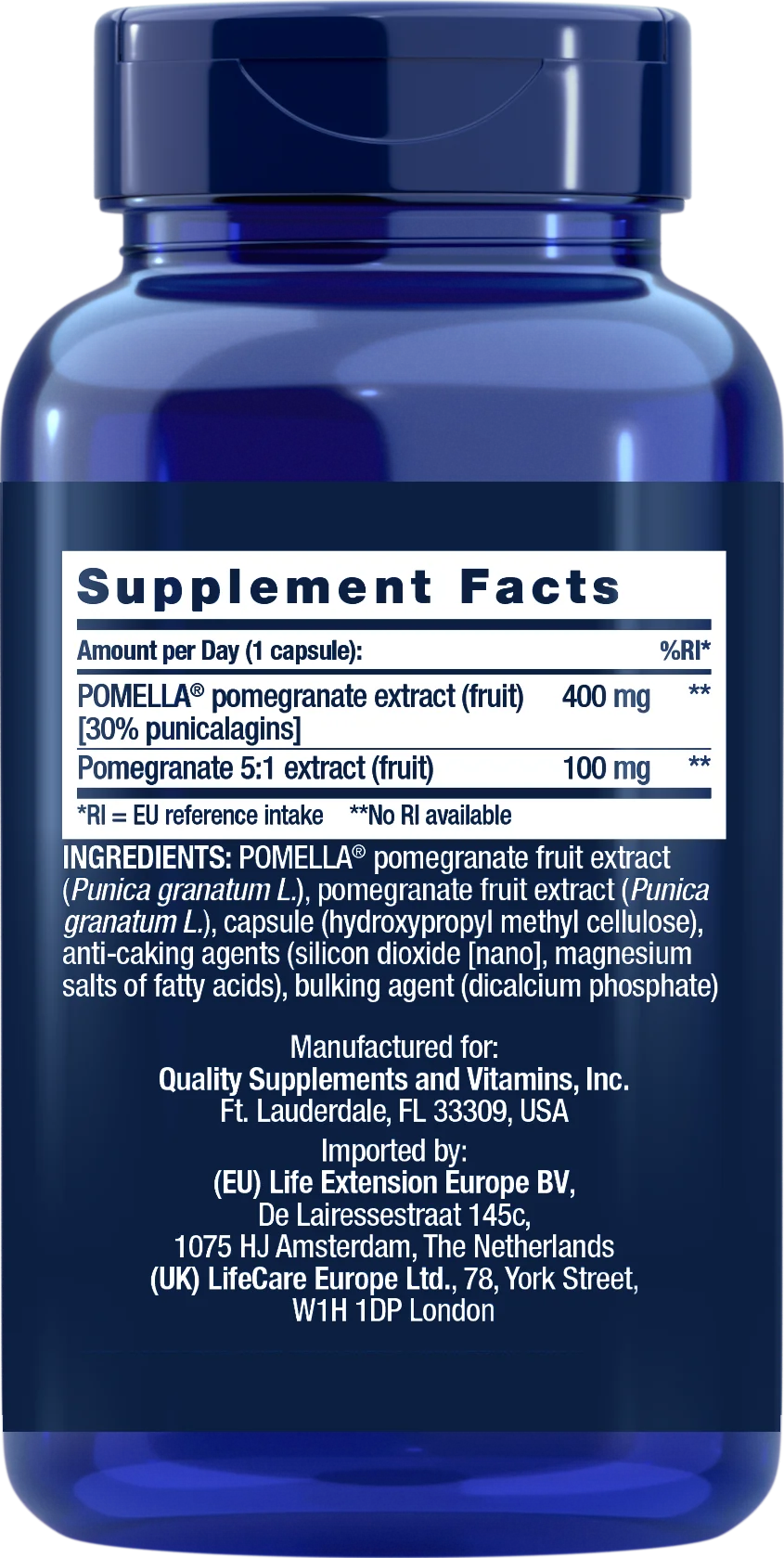 Life Extension Pomegranate Fruit Extract-Life Extension-Hyvinvoinnin Tavaratalo