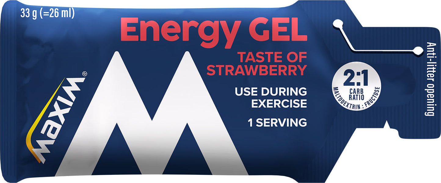 Maxim Energy Gel Strawberry (Parasta ennen 30.09.2026)