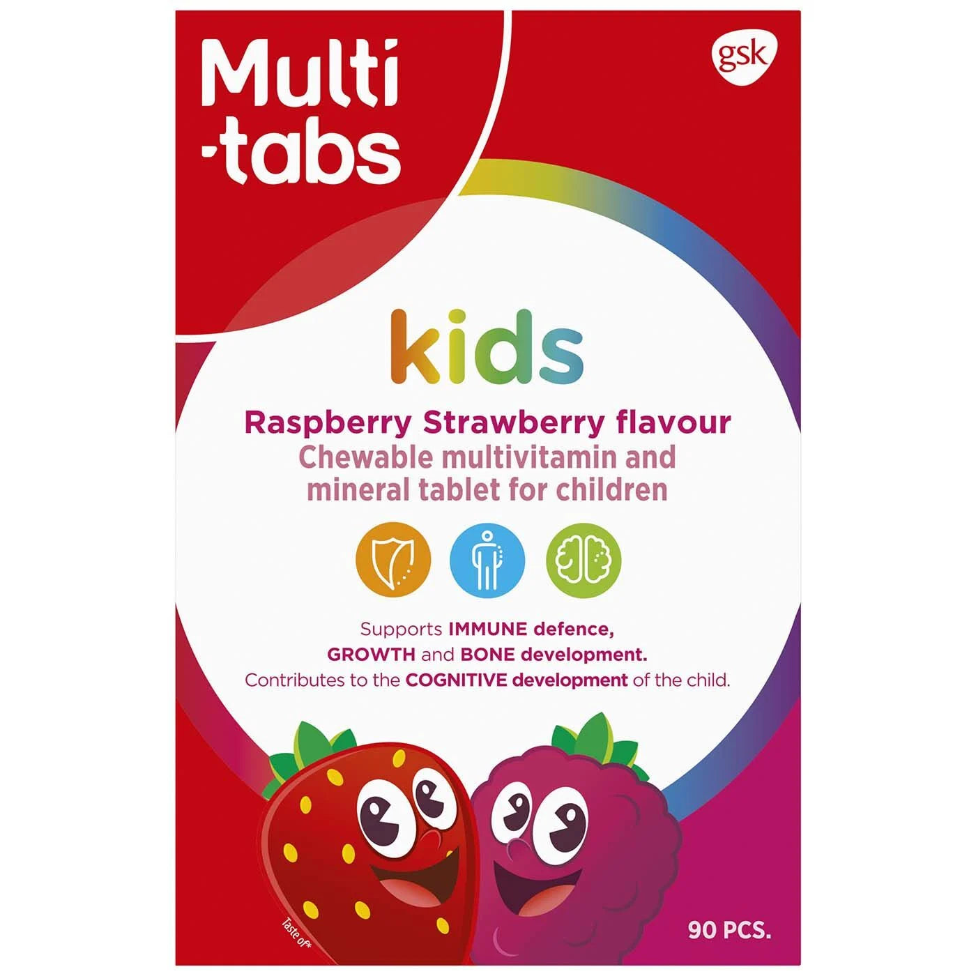 Multi-tabs Kids Vadelma-Mansikka-Multi-Tabs-Hyvinvoinnin Tavaratalo
