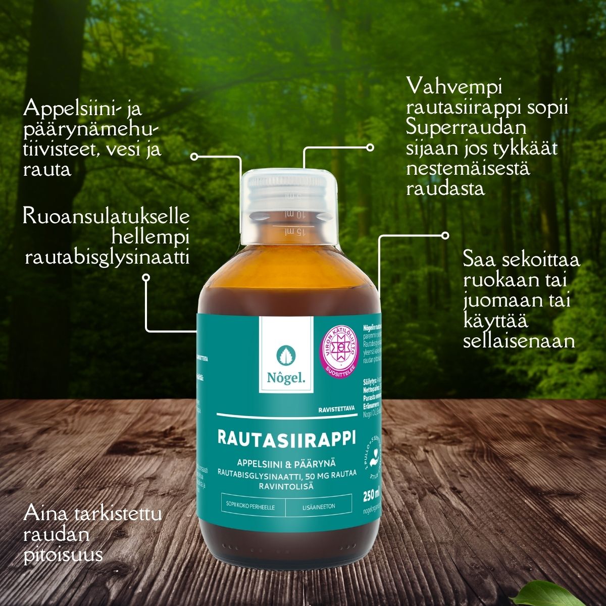 Nogel Rautasiirappi-Nogel-Hyvinvoinnin Tavaratalo