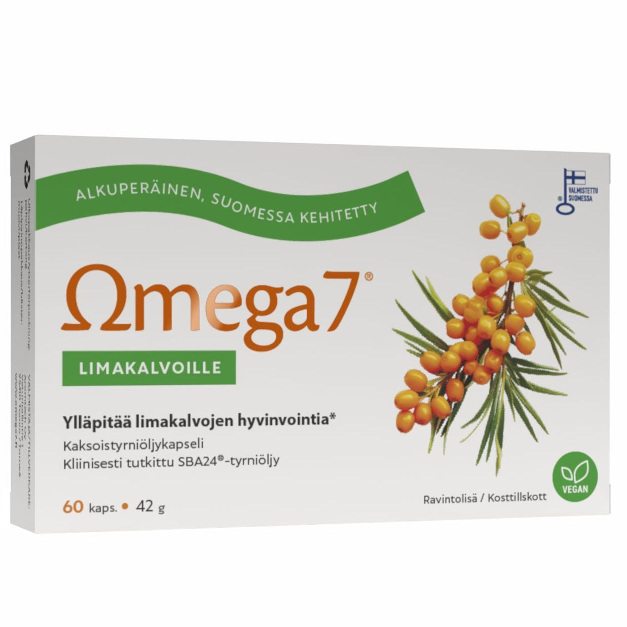 Omega7 Tyrniöljykapselit-Omega7-Hyvinvoinnin Tavaratalo