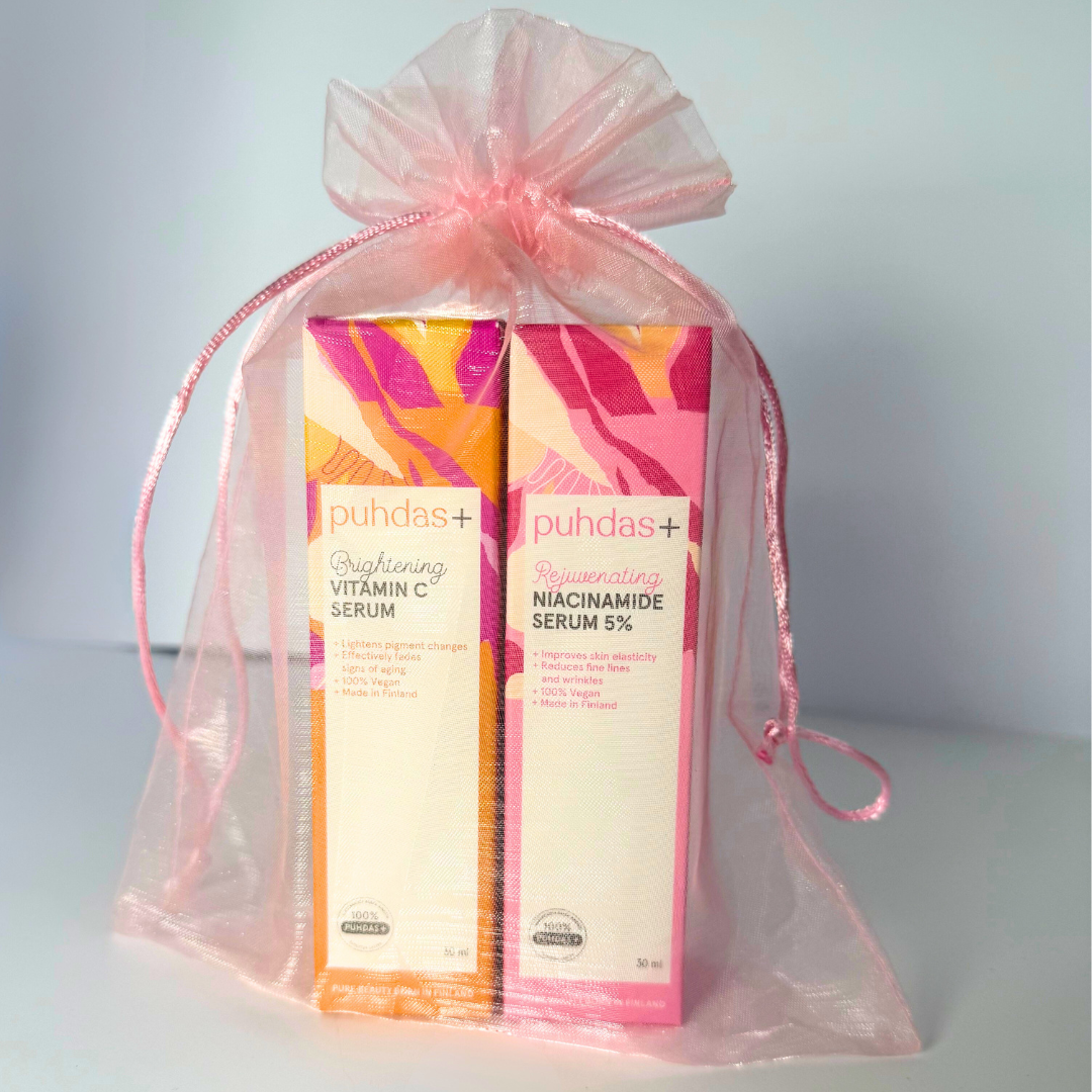 Puhdas Lahjapakkaus Niacinamide Serum & Vitamin C Serum