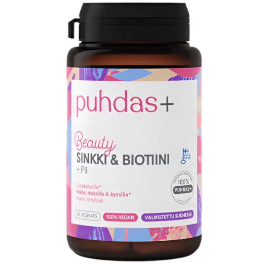 Puhdas+ Beauty Sinkki & Biotiini + Pii-Puhdas+-Hyvinvoinnin Tavaratalo