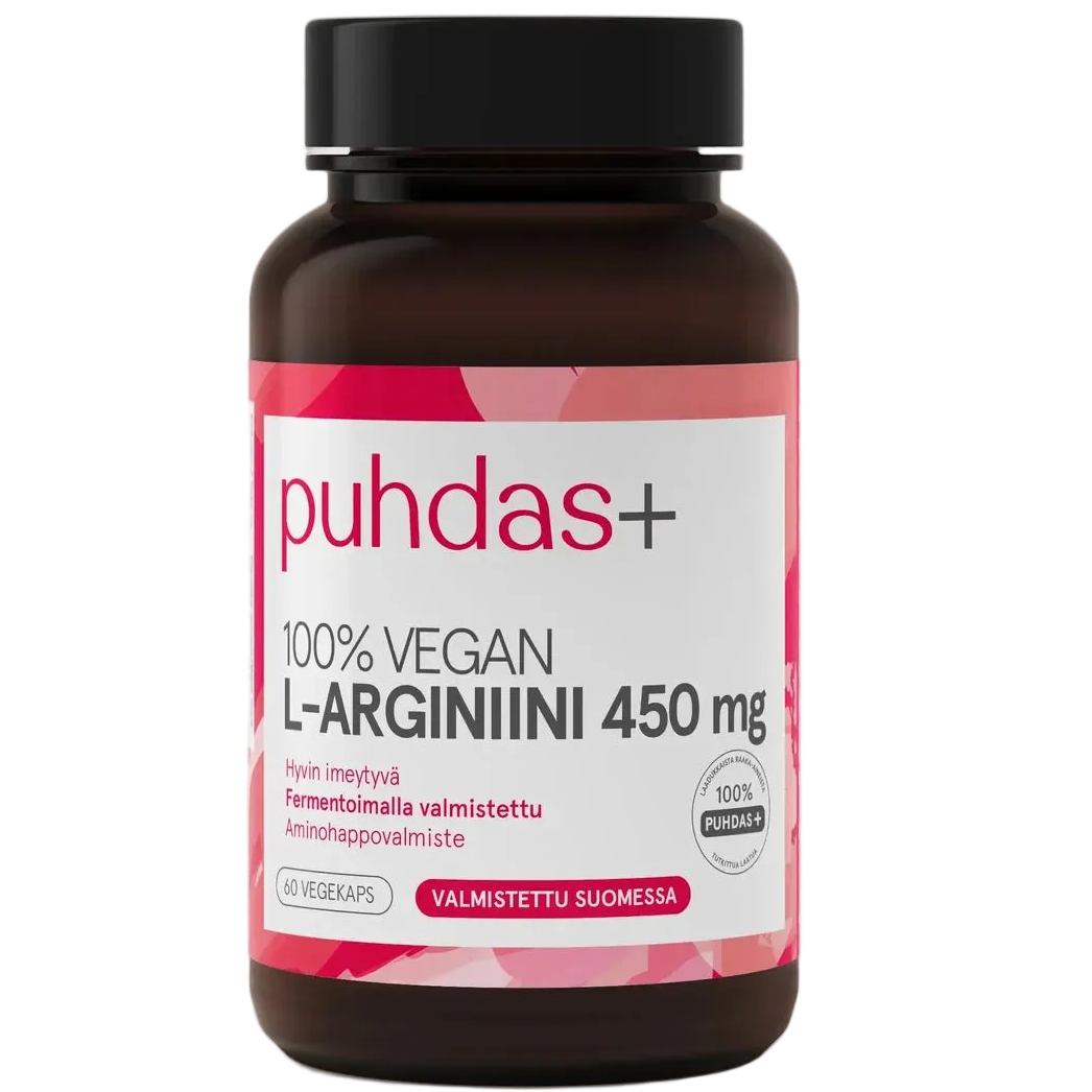 Puhdas+ Kasviperäinen L-Arginiini 450 mg