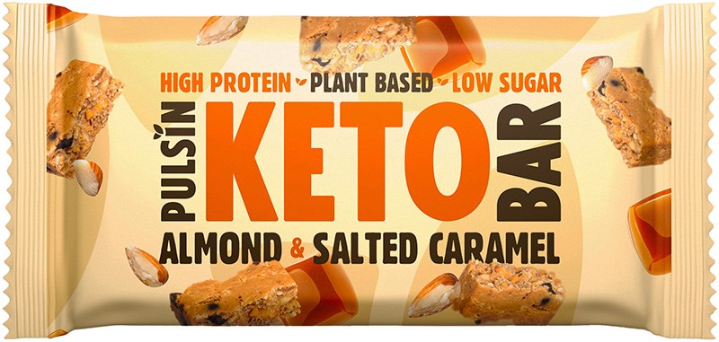 Pulsin KETO Proteiinipatukka Manteli & Suolakaramelli-Pulsin-Hyvinvoinnin Tavaratalo