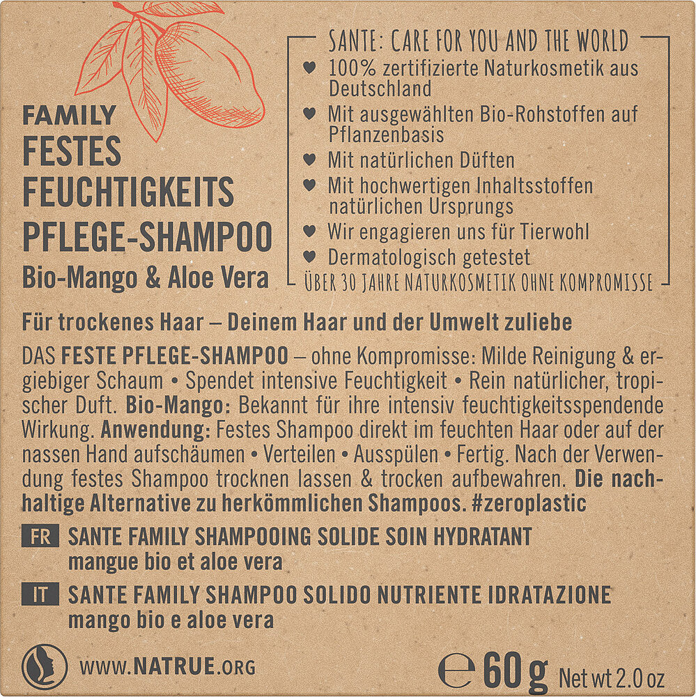 Sante Family Solid Moisturizing Care Palashampoo-Sante-Hyvinvoinnin Tavaratalo