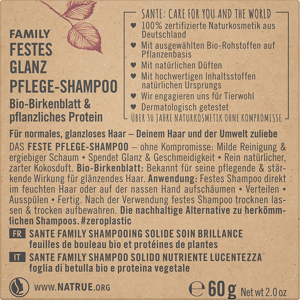 Sante Family Solid Shine Care Palahampoo-Sante-Hyvinvoinnin Tavaratalo