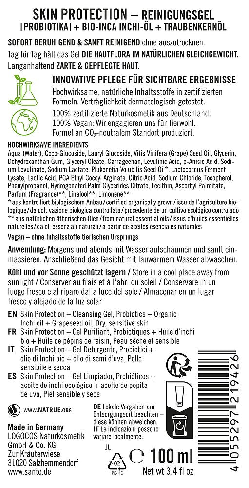 Sante Skin Protection Puhdistusgeeli-Sante-Hyvinvoinnin Tavaratalo