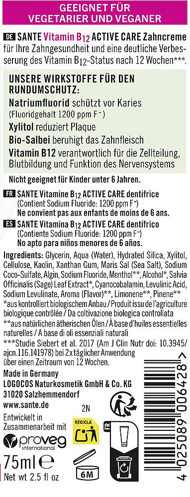 Sante Vitamin B12 Active Hammastahna