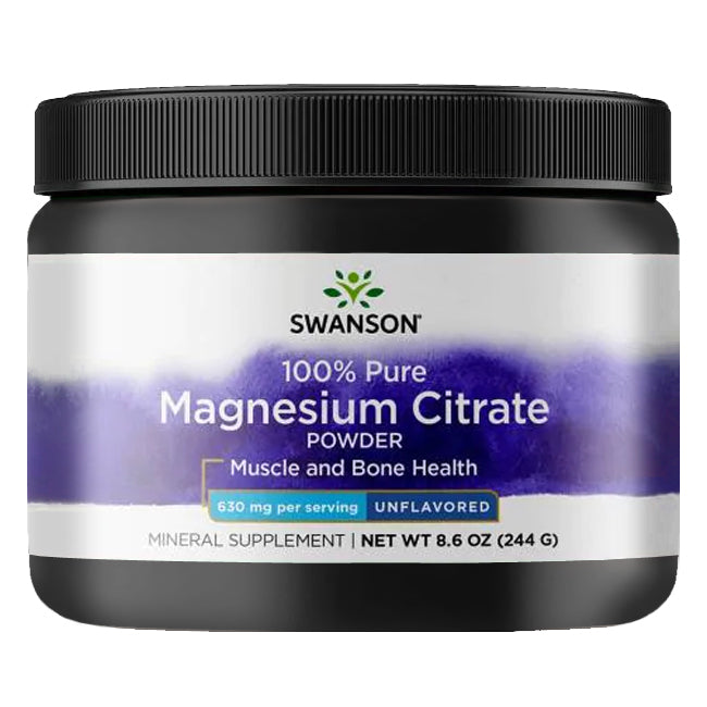 Swanson Magnesium Citrate Powder 630 mg