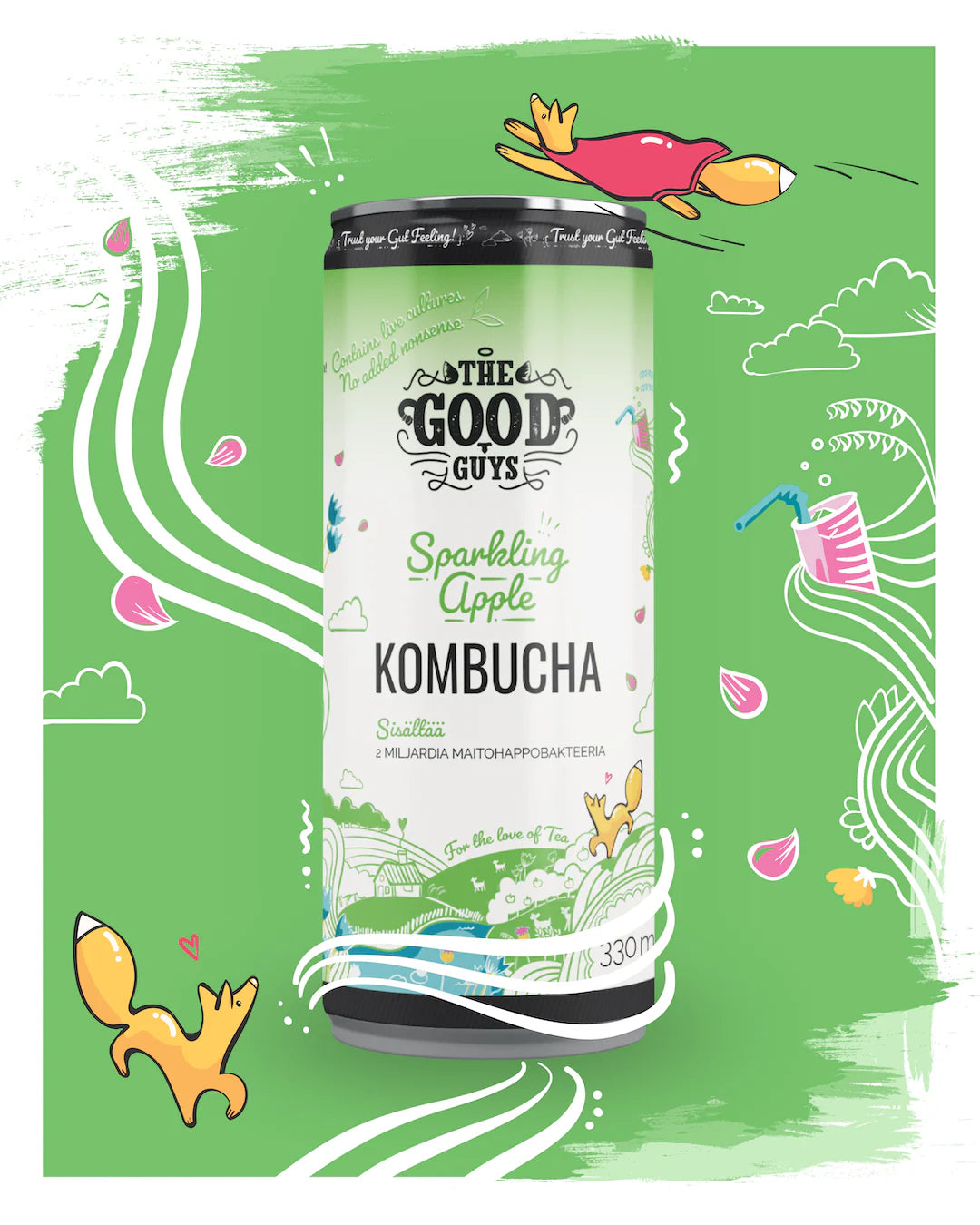 The Good Guys Luomu Kombucha Sparkling Apple
