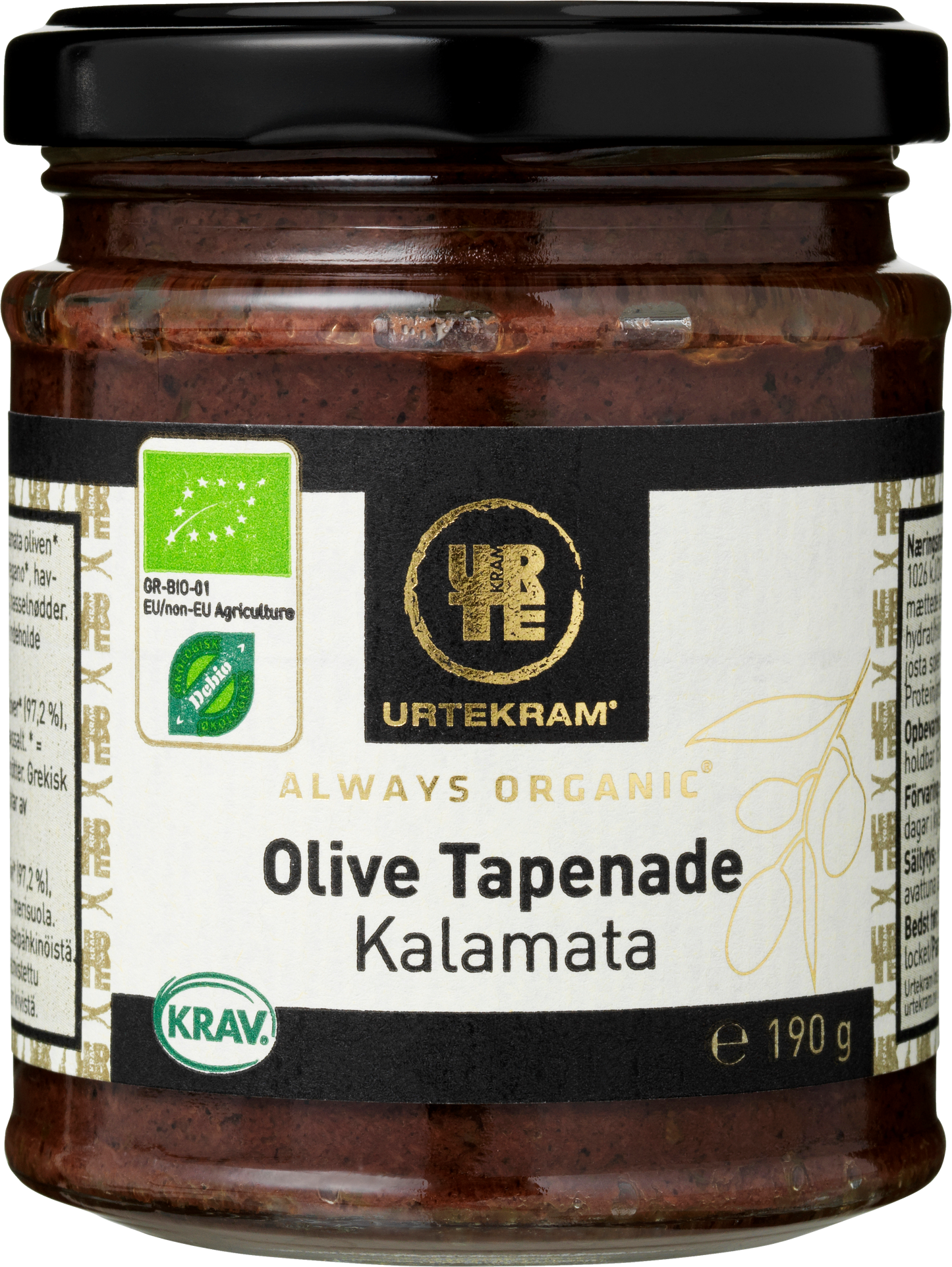 Urtekram Luomu Tapenade Kalamata Oliivi-Urtekram-Hyvinvoinnin Tavaratalo