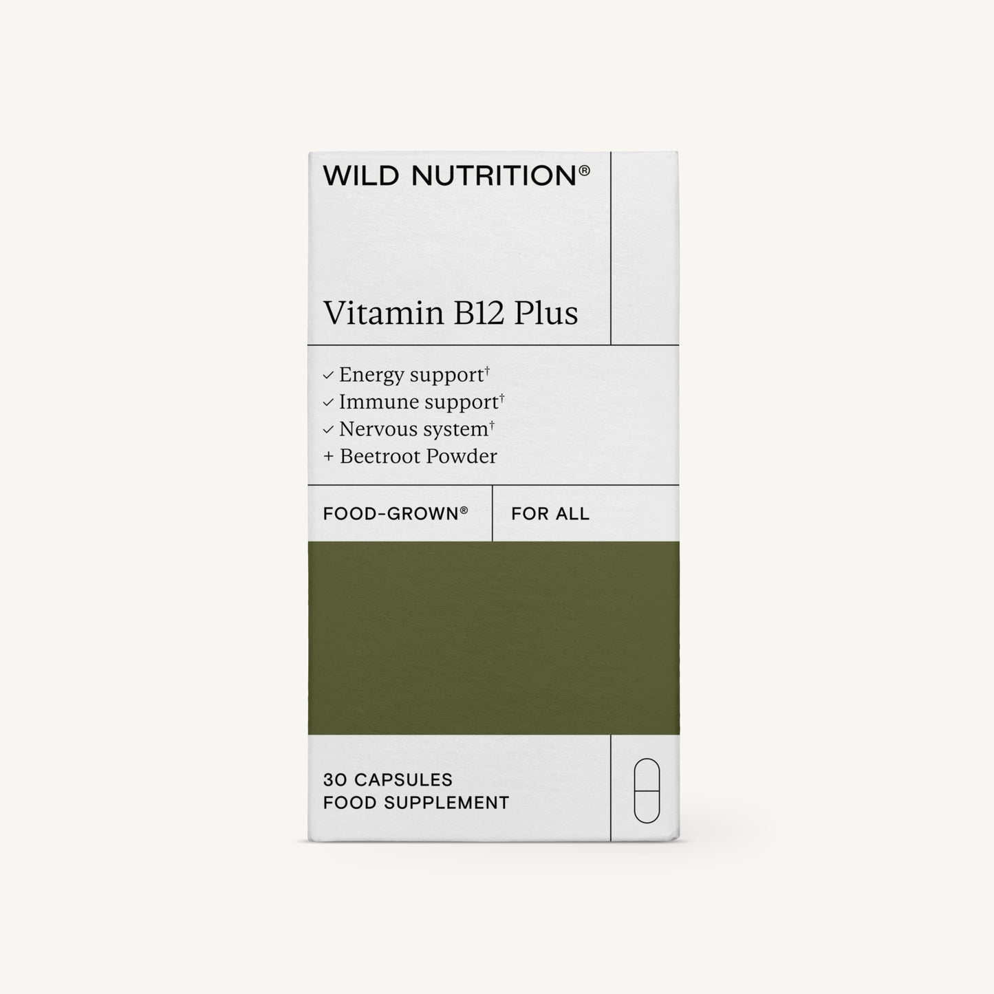 Wild Nutrition Vitamin B12 Plus-Wild Nutrition-Hyvinvoinnin Tavaratalo