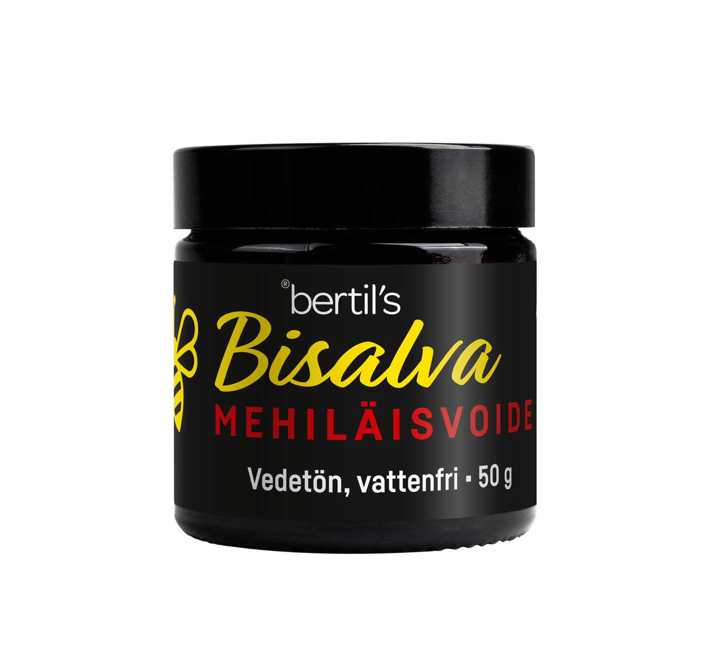 bertil's Bisalva Mehiläisvoide 50 g— vedetön mehiläisvahavoide kuiville huulille ja iholle