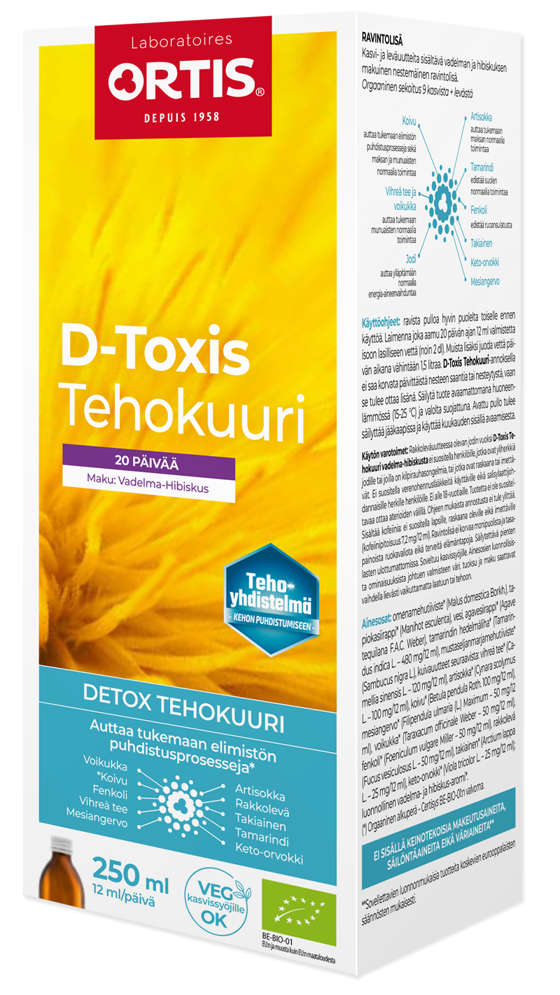 D-Toxis Detox Tehokuuri Vadelma-D-Toxis-Hyvinvoinnin Tavaratalo