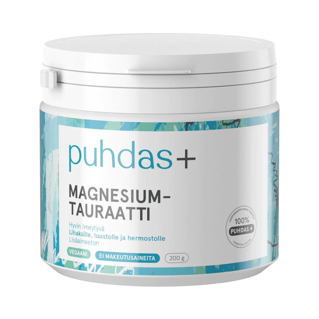 Puhdas+ Magnesiumtauraatti-Puhdas+-Hyvinvoinnin Tavaratalo