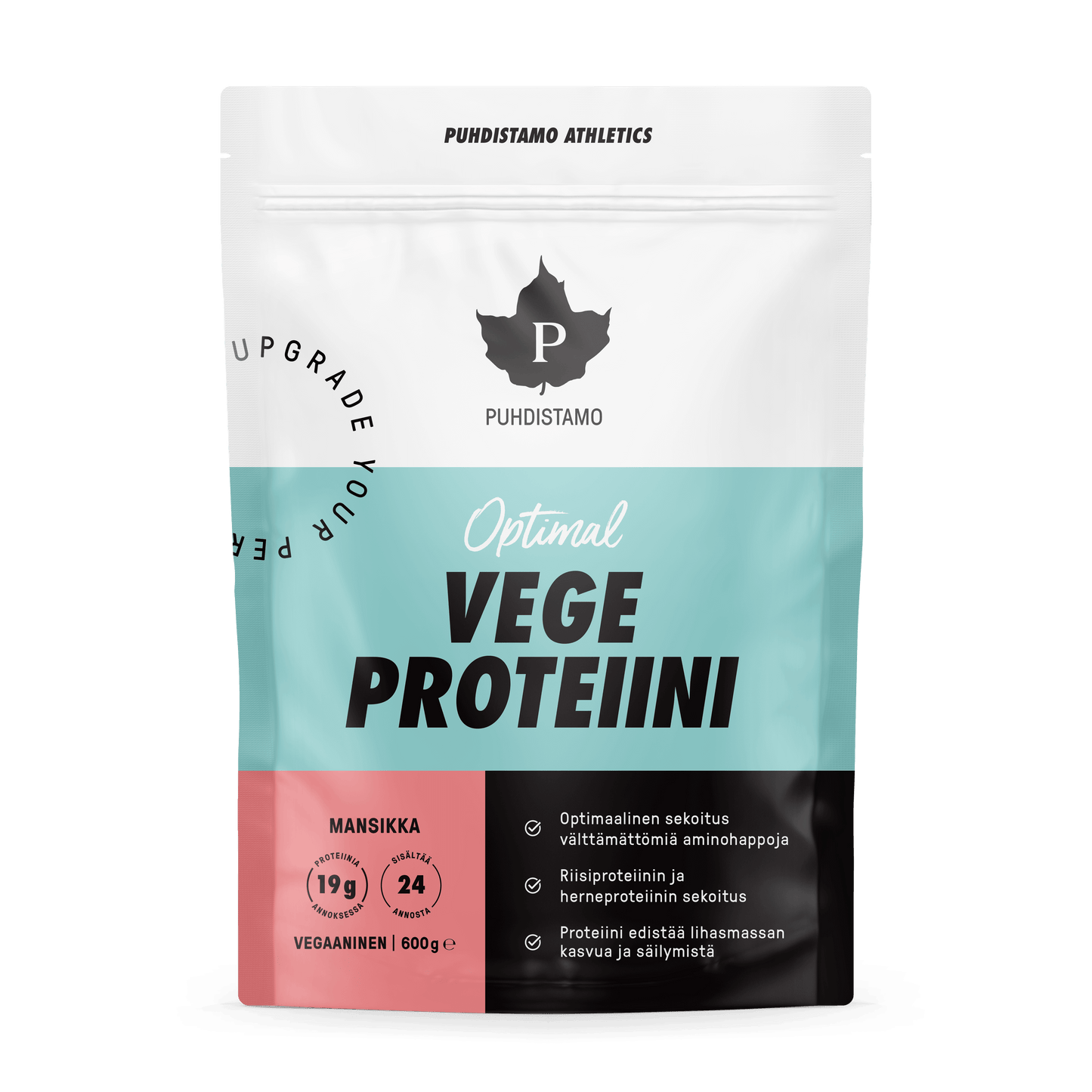 Puhdistamo Optimal Luomu Vege Proteiini Mansikka-Puhdistamo-Hyvinvoinnin Tavaratalo