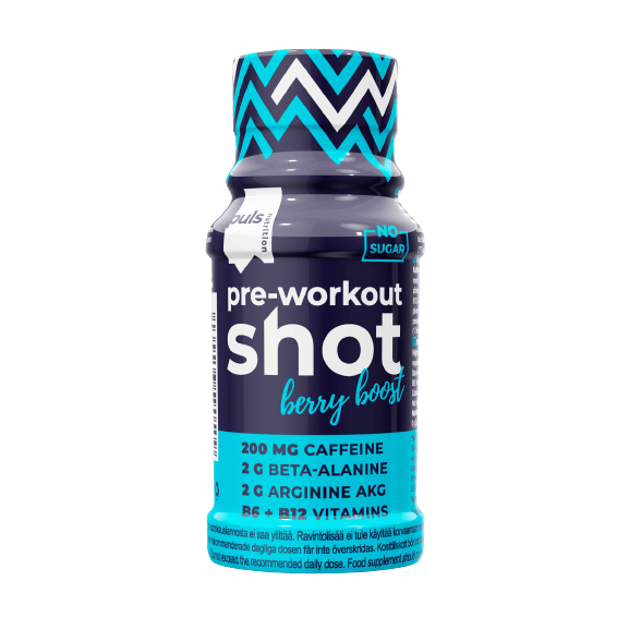 Puls Pre Workout Shot Berry Boost-Puls Nutrition-Hyvinvoinnin Tavaratalo