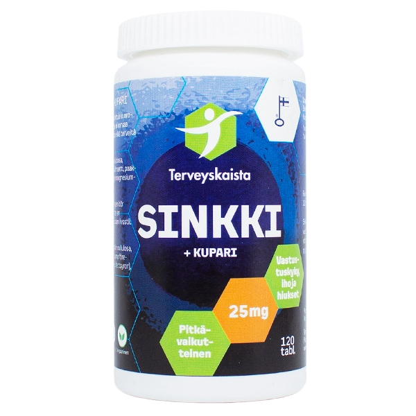 Terveyskaista Pitkävaikutteinen Sinkki+Kupari-Terveyskaista-Hyvinvoinnin Tavaratalo