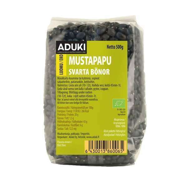 Aduki Luomu Mustapapu-Aduki-Hyvinvoinnin Tavaratalo