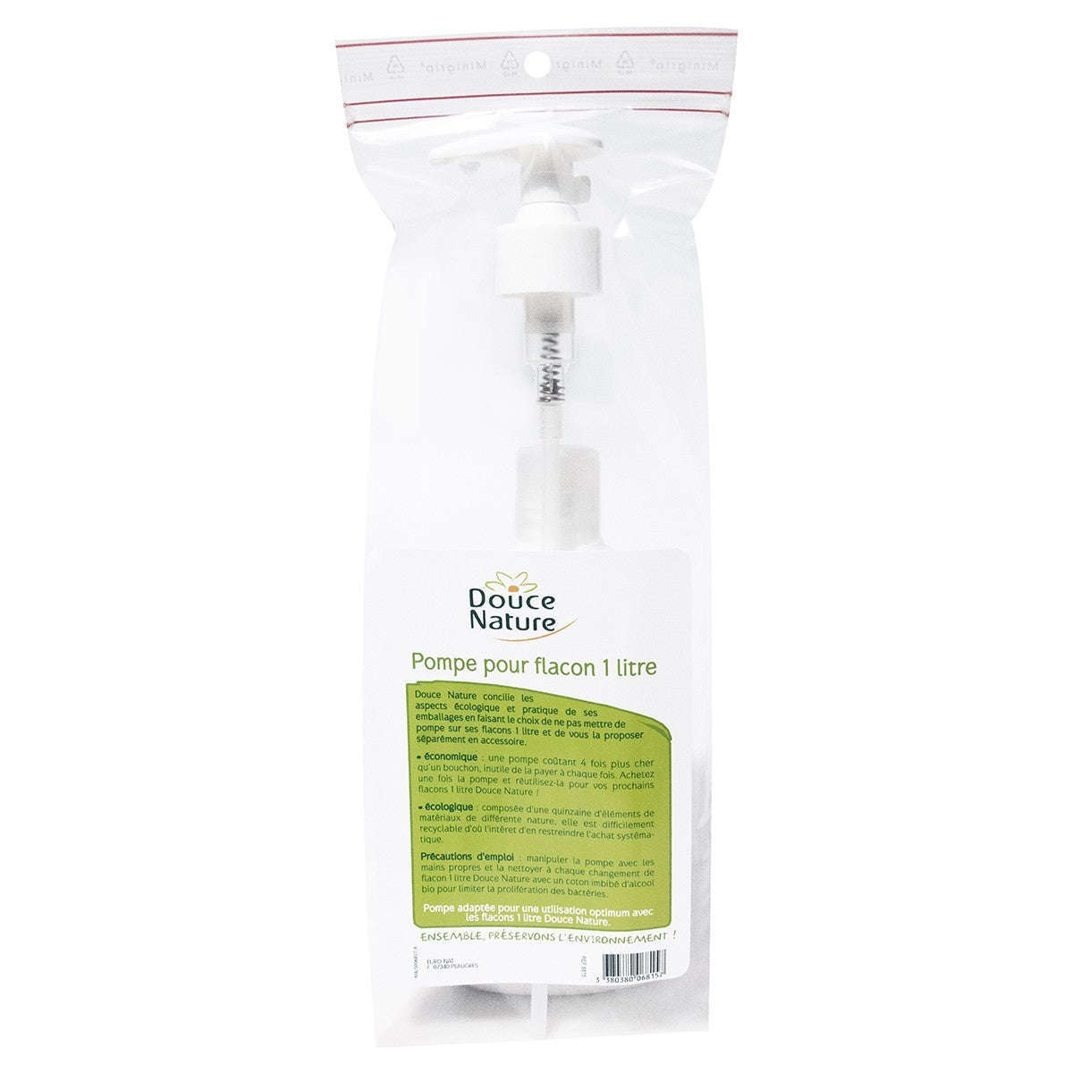 Douce Nature Pumppu 1 litran pulloihin-Douce Nature-Hyvinvoinnin Tavaratalo