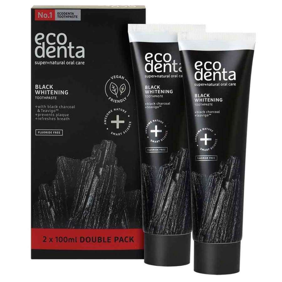 Ecodenta Black Whitening Valkaiseva hammastahna 2-pack-Ecodenta-Hyvinvoinnin Tavaratalo