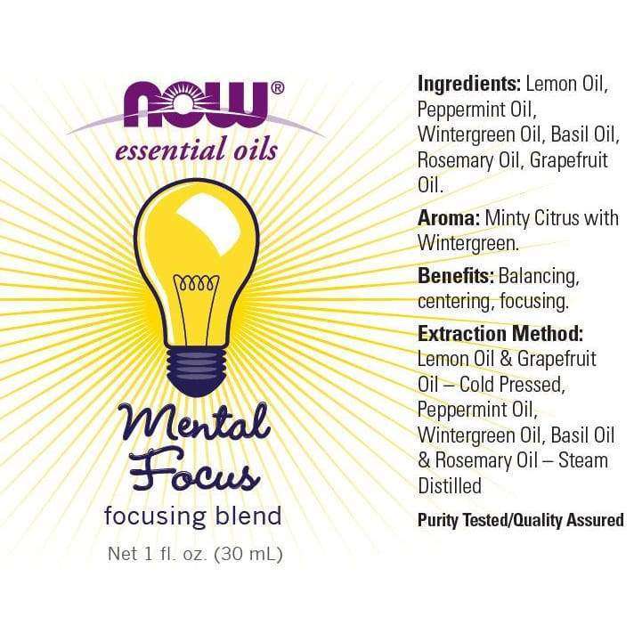 Now Foods Mental Focus Oil Blend-Now Foods-Hyvinvoinnin Tavaratalo