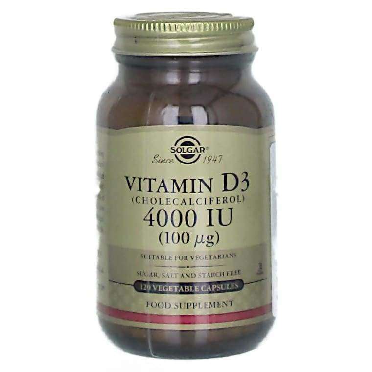 Solgar D3-vitamiini 100 mikrog kasvissyöjille-Solgar-Hyvinvoinnin Tavaratalo